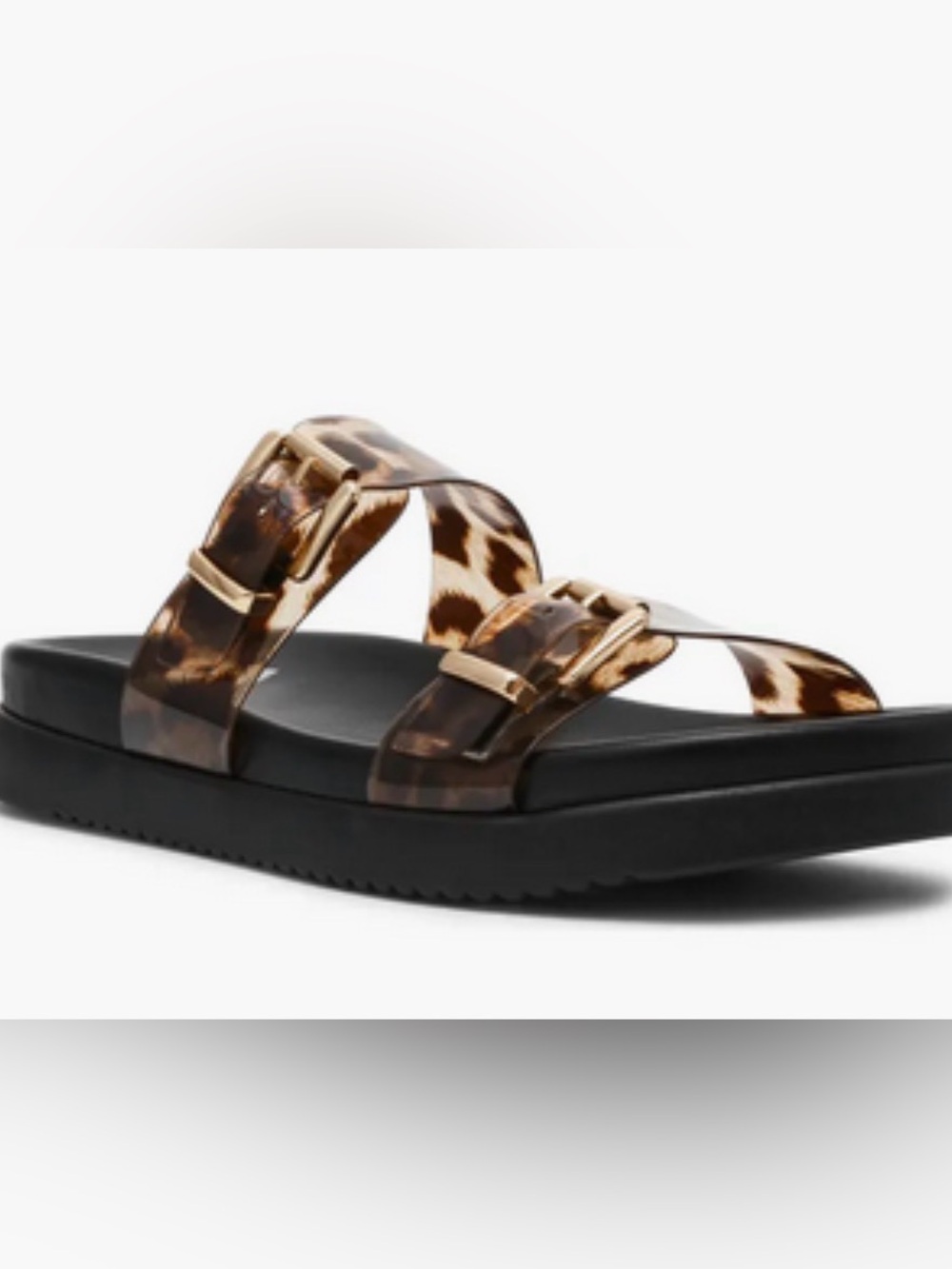 DV•Upton Leopard Black Sandal•Size 7.5•NWT